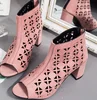 2018New summer latest design fashion hot sell hollow out nice pink ladies sandals