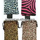 double drawstring microfiber glasses bag