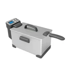 XJ-15303 3.5L Capacity Medium Deep Fryer with Detachable Oil Tank & Panel & Lid and 4 Buttons LCD Display 2018