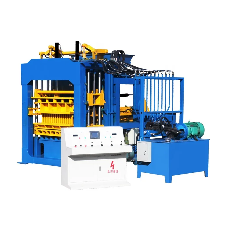 QT12-15 fully automatic hydraulic automatic block making machine with siemens plc and motors