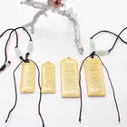 Custom Wholesale Glossy Surface Engraved Buddha Metal Plate Pendant