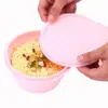 500ml Microwave Travel Silicone collapsible bowl with Lid