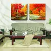 2014 New arrival Maple leaf Forest Romantic Oil Painting on Canvas Decoration