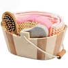 QS brand handmade wooden baby toy bucket bath