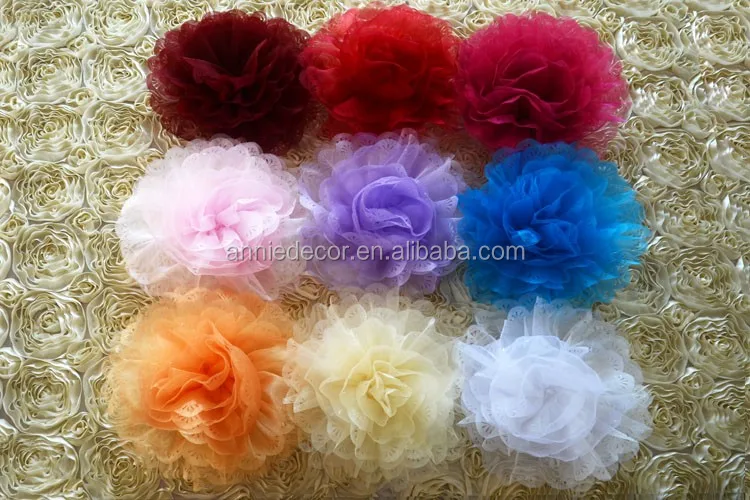 New design lavender banquet chair sash organza flower wedding chair sash