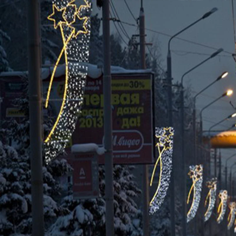 Outdoor Christmas Led Light Christmas Red Christmas Bow Street