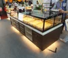 island bakery/bread display cabinet showcase with lighting