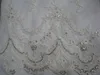top quality full sequin and sliver heavy stone border embroidery design african swiss voile lace/dantale de traveille/tissue