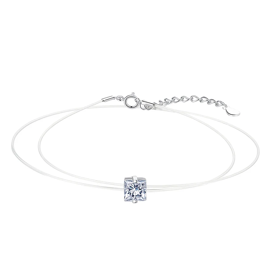 New Simple 925 Sterling Silver Necklace Transparent Square Zircon Pendant Necklace for Women Wedding Fashion Jewelry
New Simple 925 Sterling Silver Necklace Transparent Square Zircon Pendant Necklace for Women Wedding Fashion Jewelry
