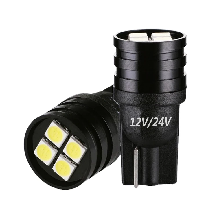 New Design High Lumen 4SMD 3030 T10 194 168 2825 W5W Interior LED Bulb For Car Replacement 12V 24V