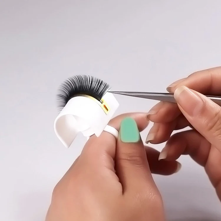 U shape Glue holder Plastic False Lash Lash Glue Ring, White 
U shape Glue holder Plastic False Lash Lash Glue Ring, White