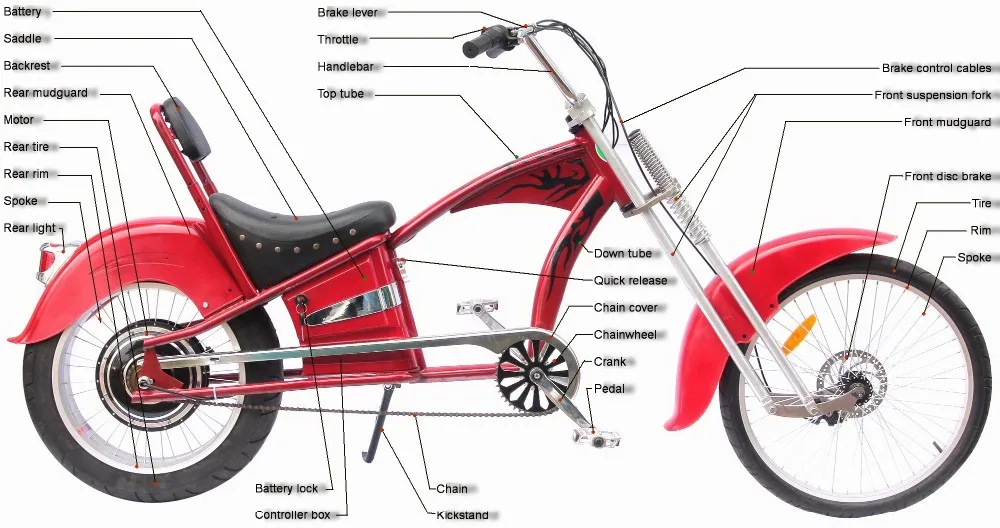 electric chopper bike bicycle europe made in china with 36v