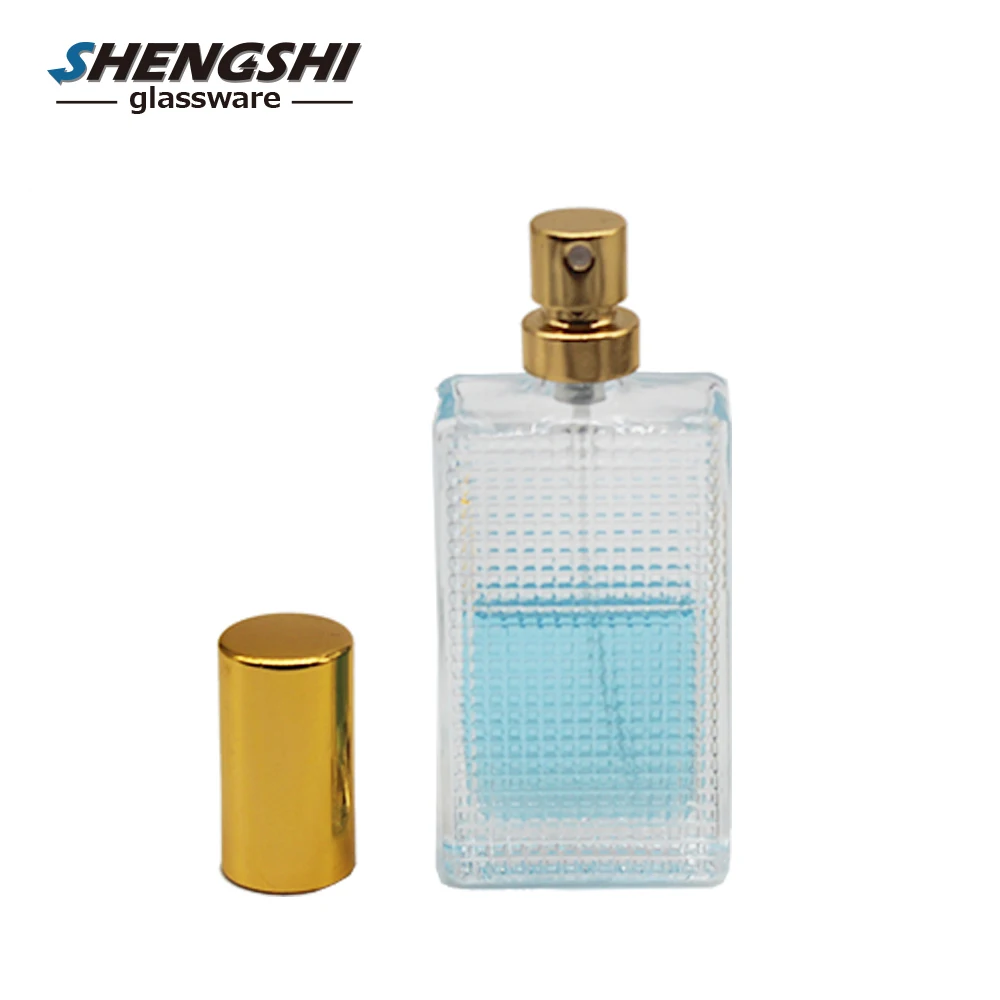30ml empty perfume glass bottle for perfume with aluminum golden sprayer