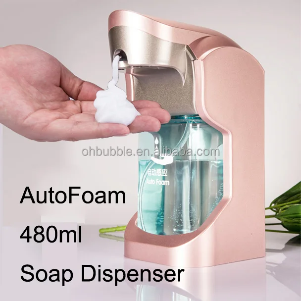 automatic liquid foam soap dispenser pump wall desk mounted