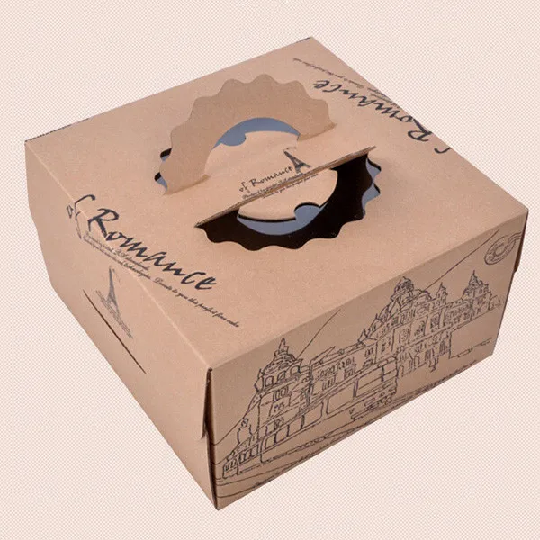 Take Away Recycled Paper Cake Box/custom Printed Cake Shipping Boxes