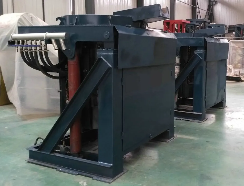 1T steel frame induction melting furnace