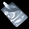 Plastic stand up spout pouch transparent juice plastic bag for drink
