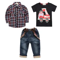 Children's clothing sets for spring Baby boy suit long sleeve plaid shirts+car printing t-shirt+jeans 3pcs suit set
Children's clothing sets for spring Baby boy suit long sleeve plaid shirts+car printing t-shirt+jeans 3pcs suit set