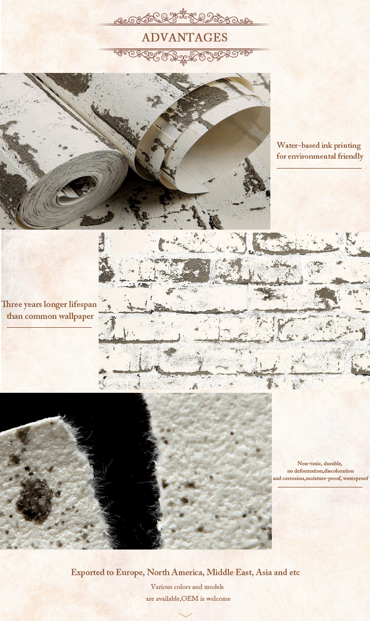 Buy Online White Brick Effect Wall Covering Wallpaper