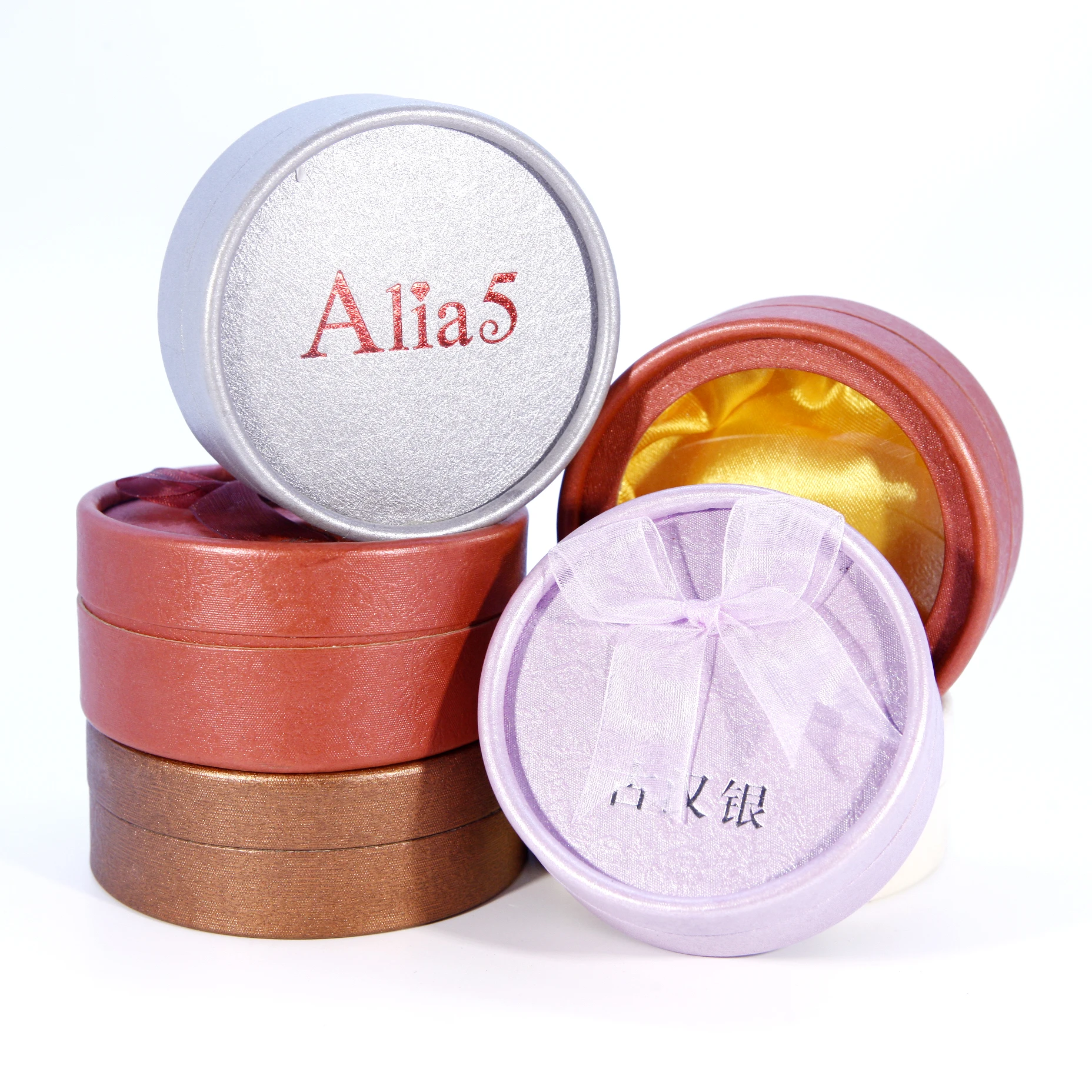design printing circle tube cylinder shaped art hard paper gift