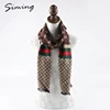 New design fancy style custom polyester tartan display women scarf for winter