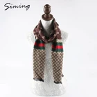 New design fancy style custom polyester tartan display fashionable winter scarf for men women