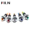 FILN 14mm metal indicator led light signal lamp 12V 24V 220v red blue green white copper solder pin