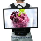 24 Inch Portable Mobile LED Digital Backpack Human Walking Advertising Billboard