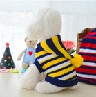 Coat Clothes Popular Dog Clothing Coat Warm Pet Sweater Colorful Striped Pet Clothes Coat