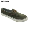 SEAVO new arrival fashion dark green rubber sole men's canvas shoes