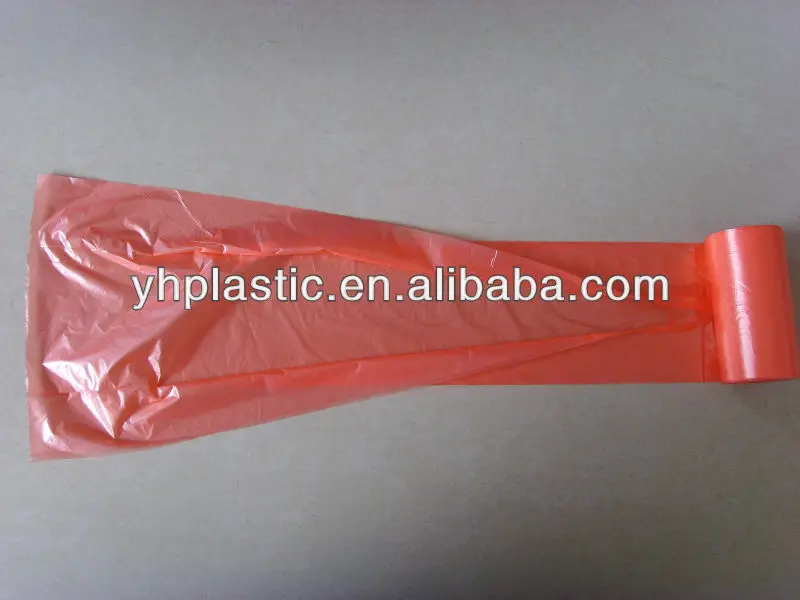 HDPE color garbage c-fold flat bags on roll