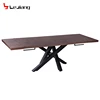 Free Sample Antique Wood Marble Sheesham Turntable Folding New Design Wooden Dining Table With