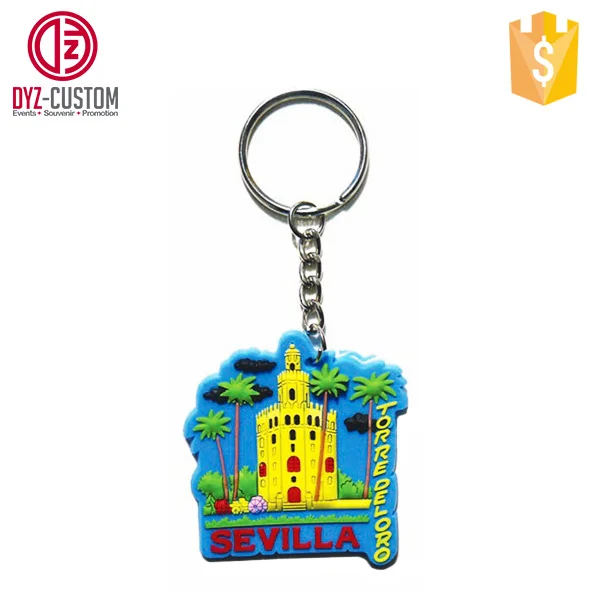 I Love Dubai Tourist Souvenir Keychain Custom Soft Pvc Rubber Key Chain