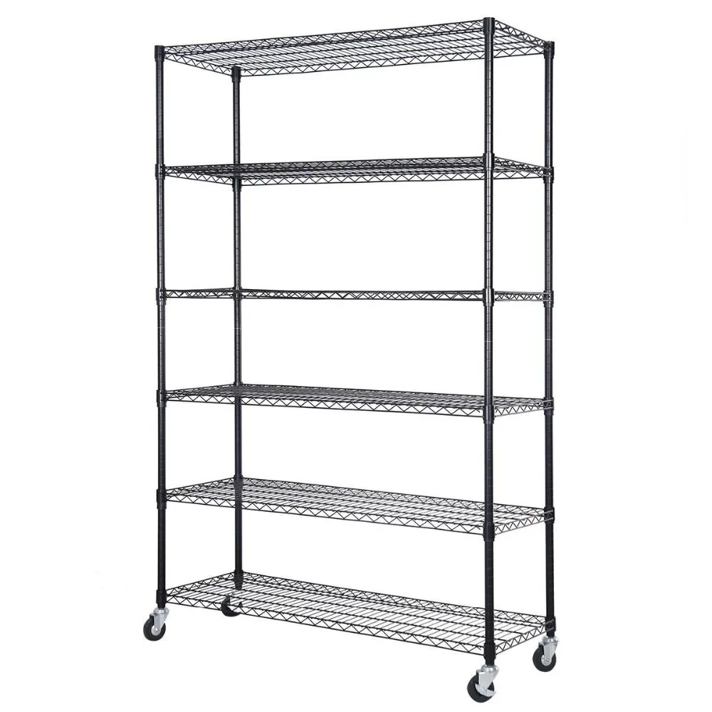48 x 24 x 72 Inch 6 Tiers Carbon Steel Heavy Duty Wire Shelving with Wheels Epoxy Coated Wire Storage Shelf Rack
48 x 24 x 72 Inch 6 Tiers Carbon Steel Heavy Duty Wire Shelving with Wheels Epoxy Coated Wire Storage Shelf Rack