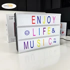 Christmas Decoration Personalised Wedding Box LED Cinematic Letter Light Box With Replaceable Letters