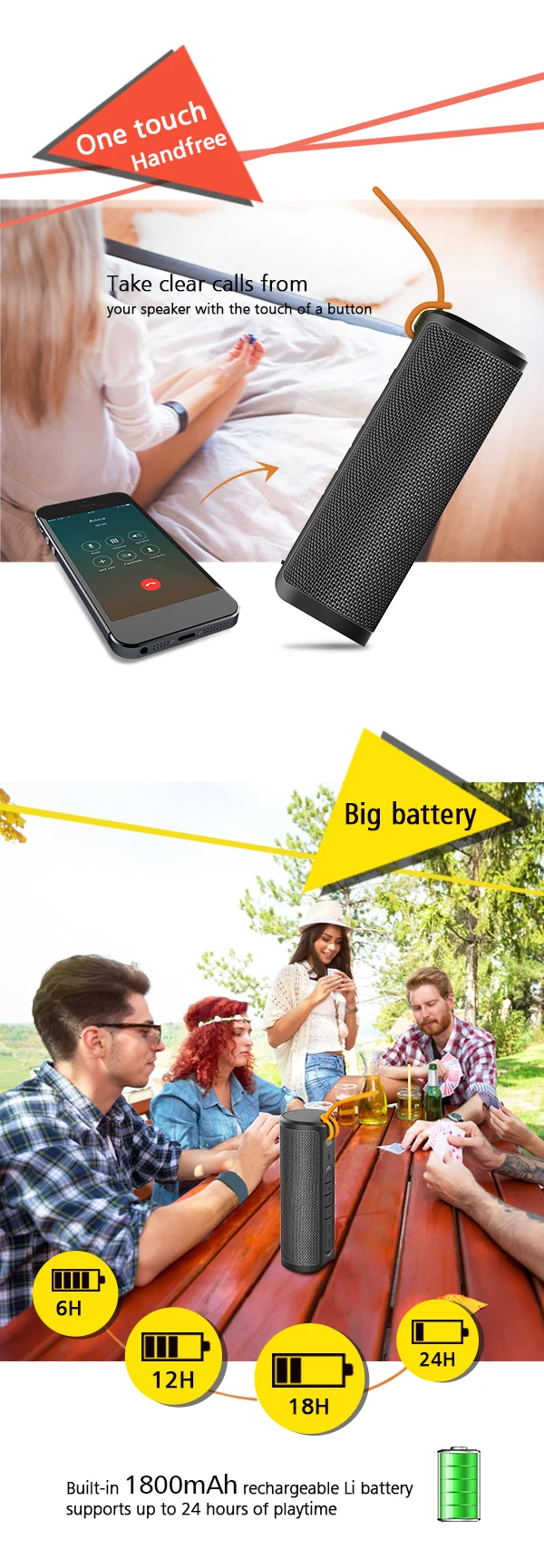 EBS-603 Waterproof bluetooth speaker True Wireless Stereo fabric Bluetooth Speaker - ANKUX.COM