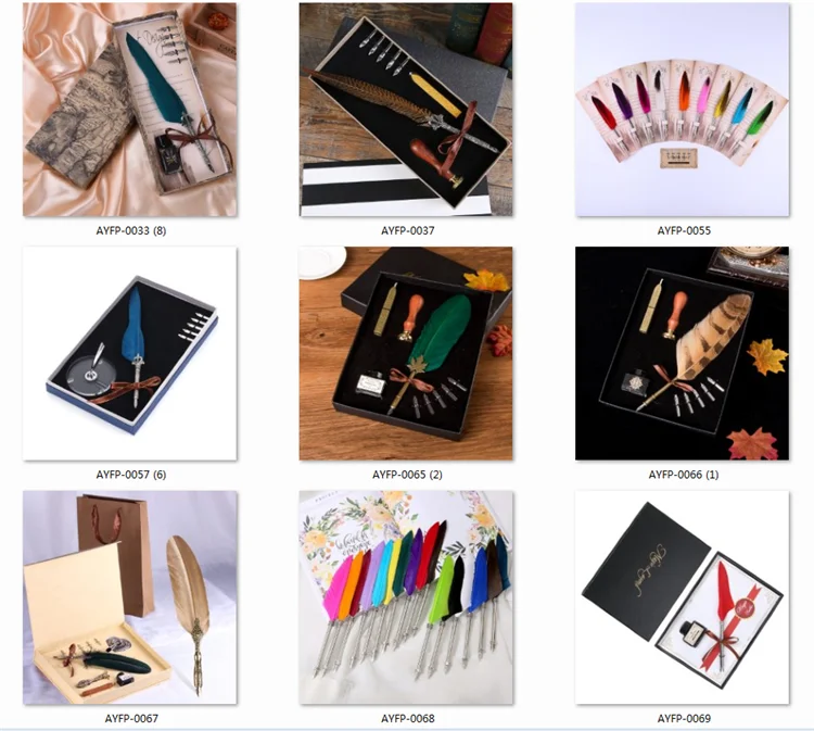 iep-001 novelty gft pen gift pen dip peacock feather pen