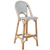 French style bistro Polka bot barstool/aluminum PE wicker cafe bar chair