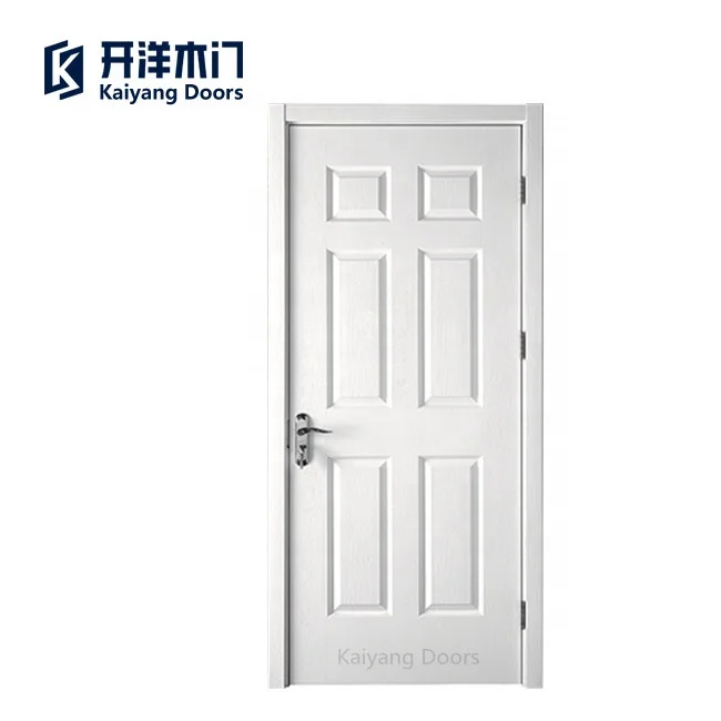 Interior Economic White Primed Hollow Core Hdf Molded Six Panel