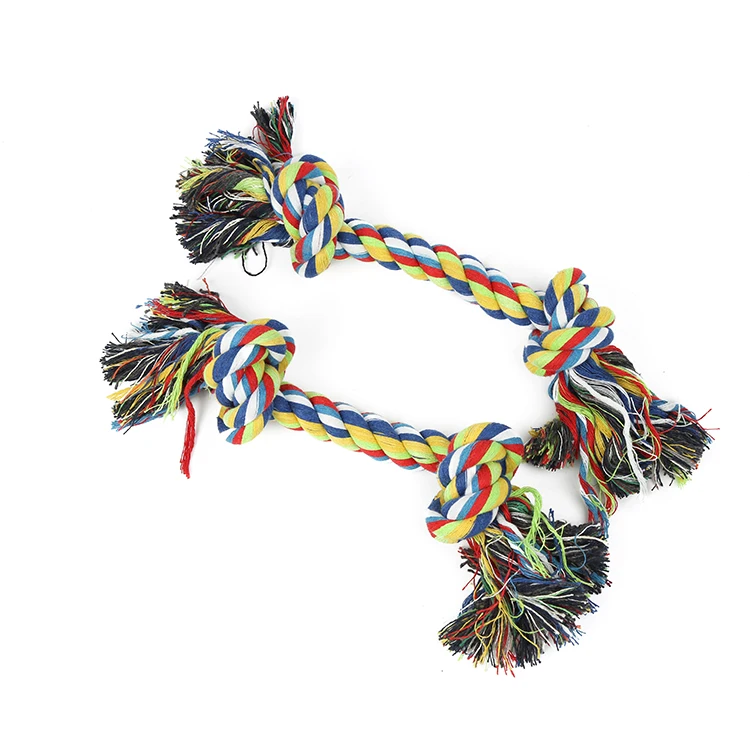Pets Dogs Pet Supplies Pet Dog Puppy Cotton Chew Knot Toy Durable Braided Bone Rope Funny Tool