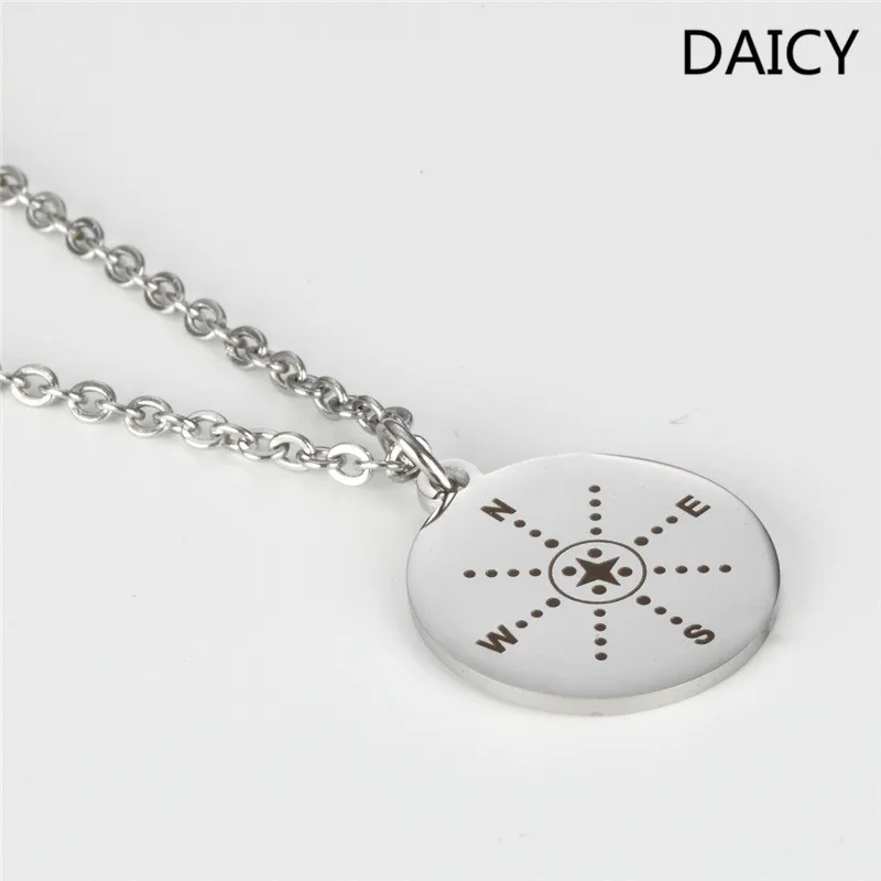 daicy simple fashion stainless steel round charms