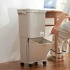 Japanese Style Household Dustbin Double Layer Can Be Classified Trash Can