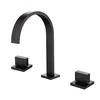 8" Widespread Lavatory Faucet With 2-Handles, brush black,Dual Handle Brush tap