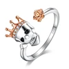 Skull Ring Jewellery 925 Sterling Silver King Skull With Rose Flower Rings