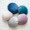 Monad Ins Hot Selling High Quality Blue Velvet Round Pompom Decoration Cushion Cover