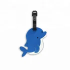 Customized Dolphin Shape Soft PVC Rubber Airline Baggage Tag