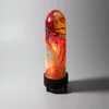new design glass dome with base with colorful painting