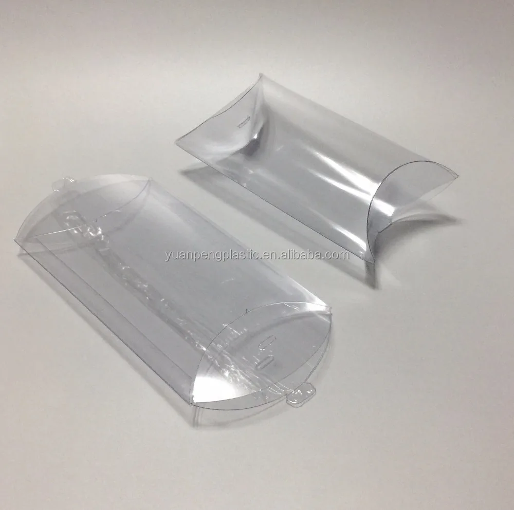 Clear Transparent Pvc Pet Pp Plastic Pillow Box For Cosmetic Gift