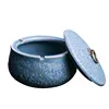 Multifunctional Function Elegant Home Decorative Accessories Ceramic Ashtray with Lid AND 3 Cigarette Holder Slots