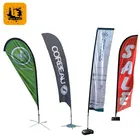 Fiberglass pole feather polyester flag teardrop banner, outdoor teardrop flag beach flag